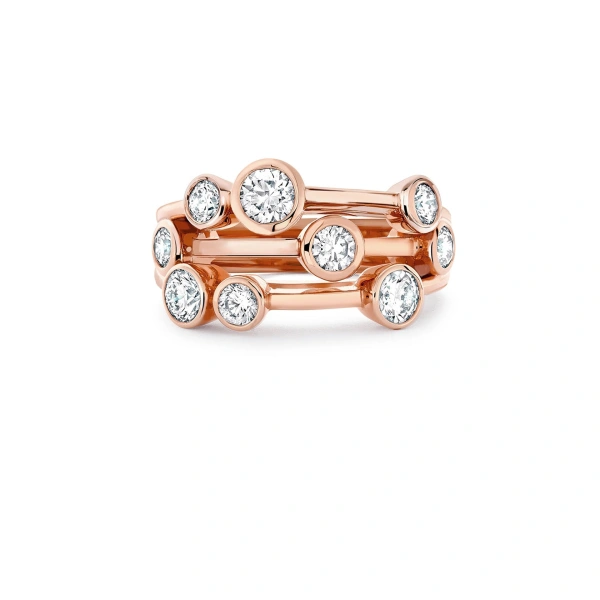 Boodles Raindance Classic Rose Gold Diamond Ring | Fine Rings | Coveti