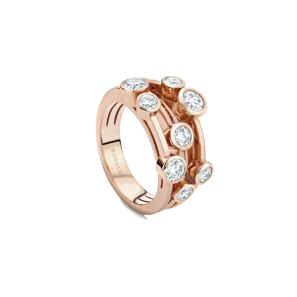 Boodles Raindance Classic Rose Gold Diamond Ring | Fine Rings | Coveti