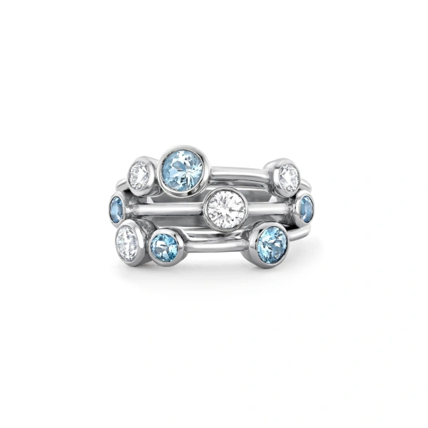 Boodles Raindance Classic White Gold Aquamarine Ring | Fine Rings | Coveti