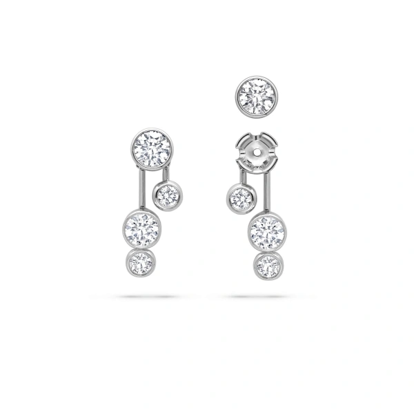 Boodles Raindance Detachable Double Drop Platinum Earrings | Fine Earrings | Coveti