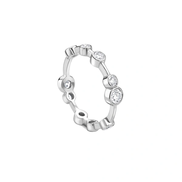 Boodles Raindance Full-Hoop Platinum Diamond Ring | Fine Rings | Coveti