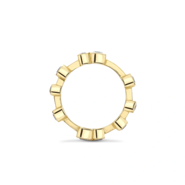 Boodles Raindance Full-Hoop Yellow Gold Diamond Ring | Fine Rings | Coveti