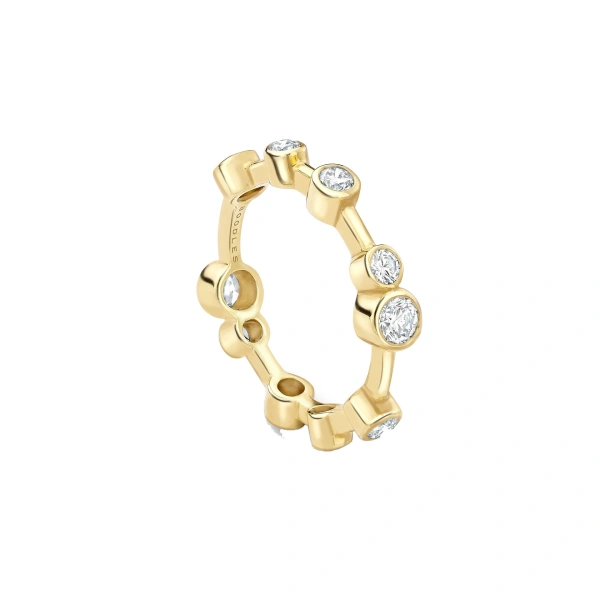Boodles Raindance Full-Hoop Yellow Gold Diamond Ring | Fine Rings | Coveti