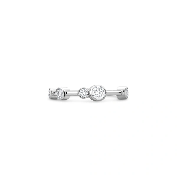 Boodles Raindance Half-Hoop Platinum Diamond Ring | Fine Rings | Coveti