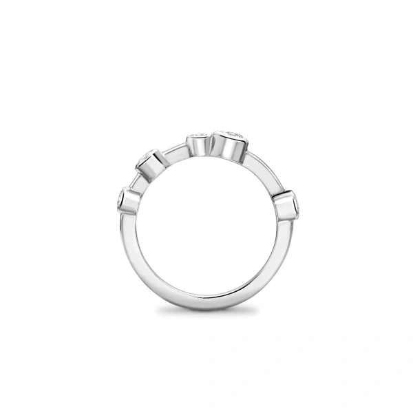 Boodles Raindance Half-Hoop Platinum Diamond Ring | Fine Rings | Coveti