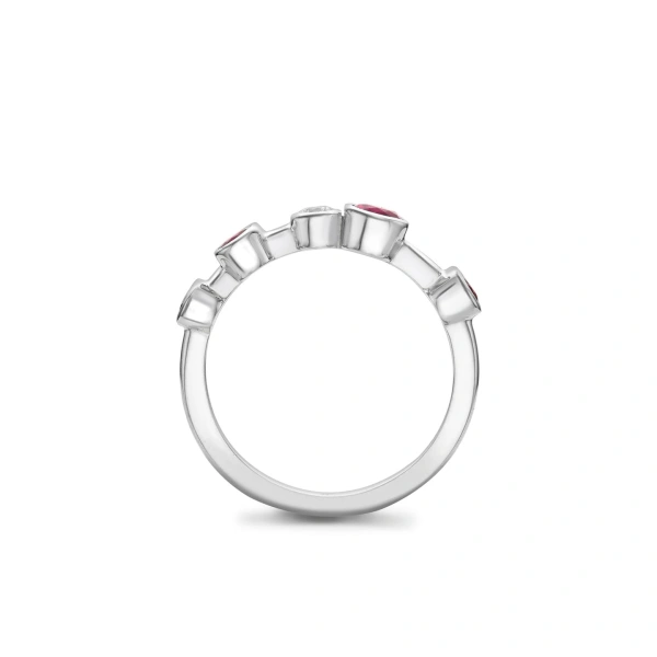 Boodles Raindance Half-Hoop Platinum Ruby Ring | Fine Rings | Coveti