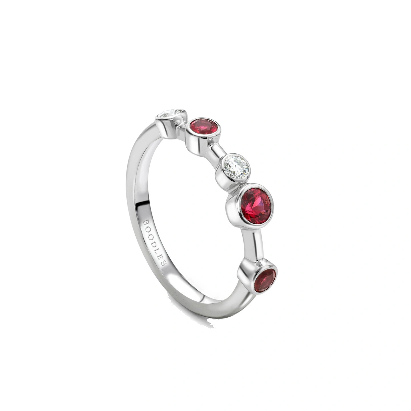 Boodles Raindance Half-Hoop Platinum Ruby Ring Boodles Raindance Half-Hoop Platinum Ruby Ring | Fine Rings | Coveti