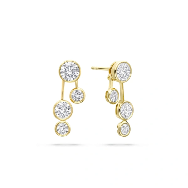 Boodles Raindance Large Detachable Double Drop Yellow Gold Earrings | Fine Earrings | Coveti