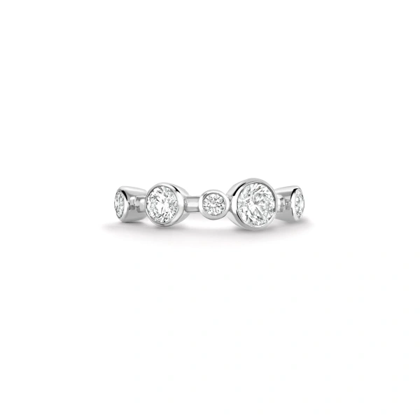 Boodles Raindance Large Half-Hoop Platinum Diamond Ring | Fine Rings | Coveti