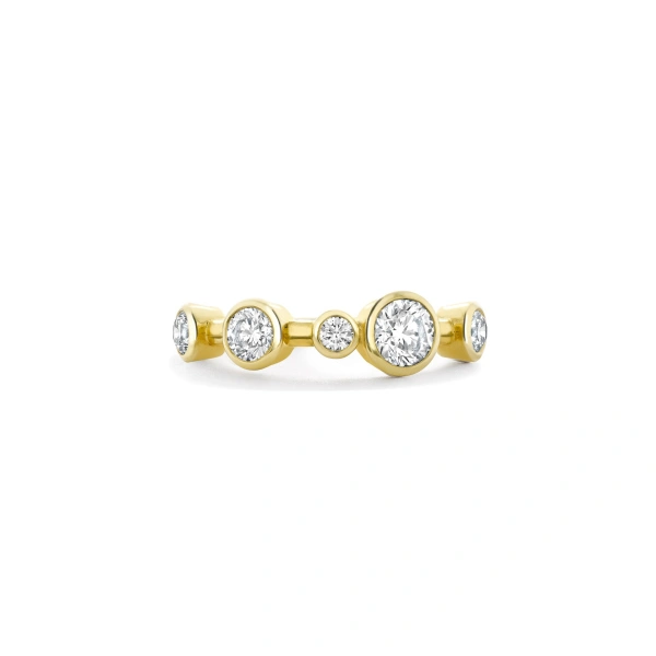 Boodles Raindance Large Half-Hoop Yellow Gold Diamond Ring | Fine Rings | Coveti