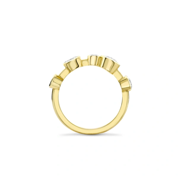 Boodles Raindance Large Half-Hoop Yellow Gold Diamond Ring | Fine Rings | Coveti