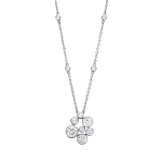 Boodles Raindance Large Platinum Cluster Pendant | Fine Necklaces | Coveti
