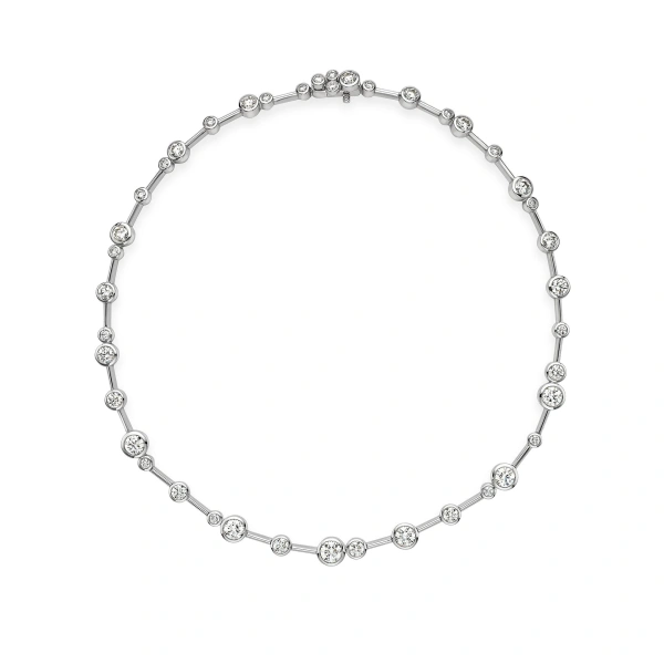 Boodles Raindance Large Platinum Diamond Necklace | Fine Necklaces | Coveti