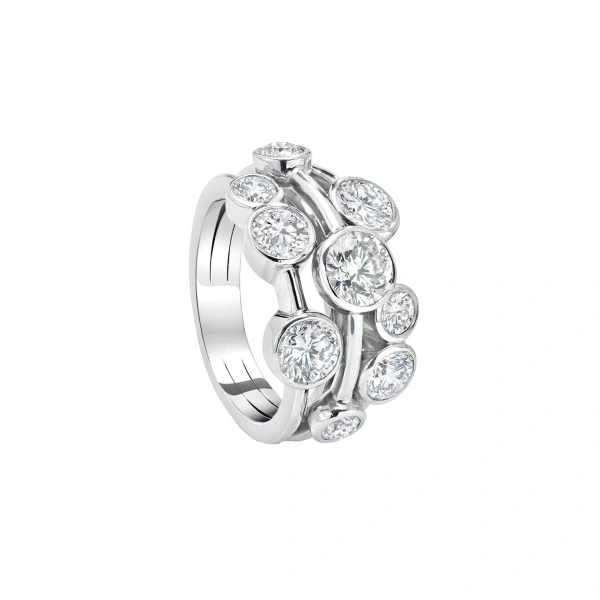 Boodles Raindance Large Platinum Diamond Ring | Fine Rings | Coveti