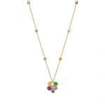 Boodles Raindance Large Rainbow Yellow Gold Cluster Pendant | Fine Necklaces | Coveti