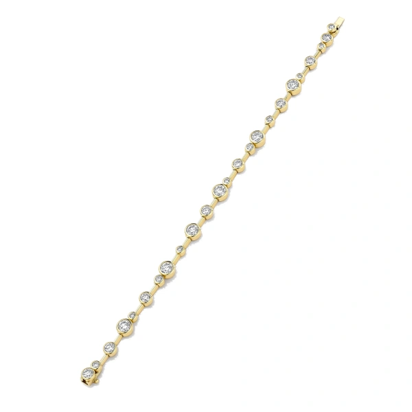 Raindance Large Yellow Gold Diamond Bracelet
