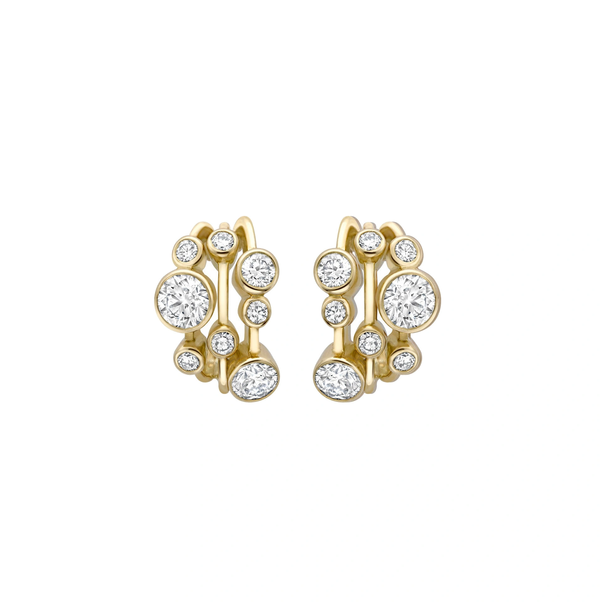 Boodles Raindance Large Yellow Gold Diamond Hoop Earrings Boodles Raindance Large Yellow Gold Diamond Hoop Earrings | Fine Earrings | Coveti