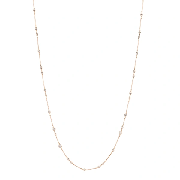 Boodles Raindance Long Rose Gold Diamond Necklace | Fine Necklaces | Coveti