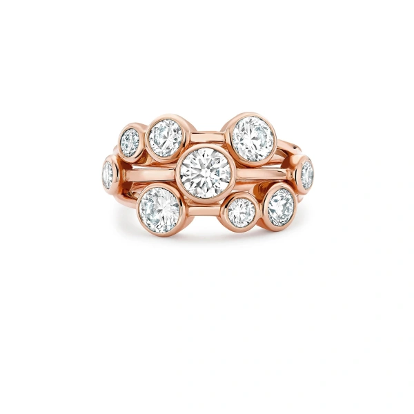Boodles Raindance Medium Rose Gold Diamond Ring | Fine Rings | Coveti