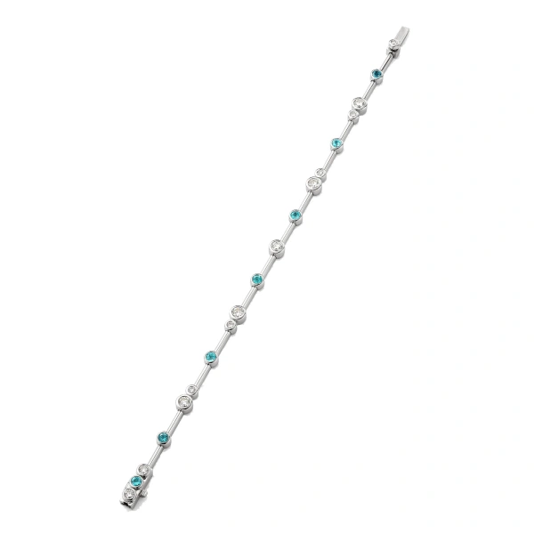 Boodles Raindance Paraiba Tourmaline Platinum Bracelet | Fine Bracelets | Coveti