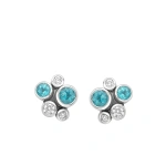 Boodles Raindance Paraiba Tourmaline Platinum Cluster Earrings | Fine Earrings | Coveti