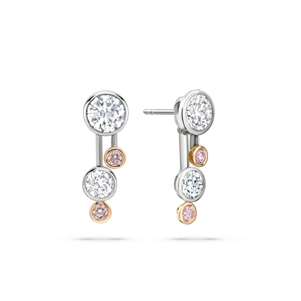 Boodles Raindance Pink Diamond Drop Earrings | Fine Earrings | Coveti