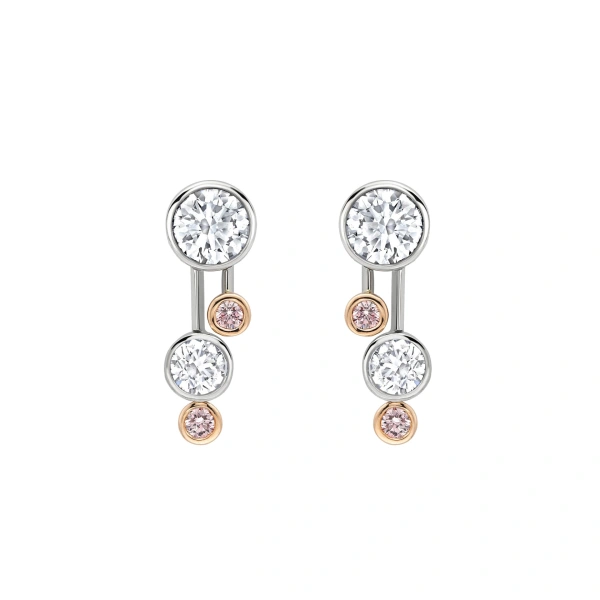 Boodles Raindance Pink Diamond Drop Earrings | Fine Earrings | Coveti