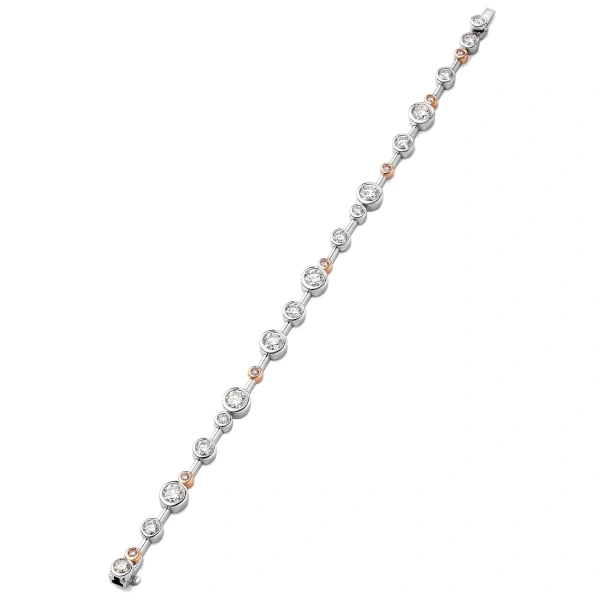 Boodles Raindance Pink and White Diamond Bracelet | Fine Bracelets | Coveti