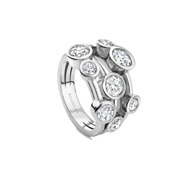Boodles Raindance Platinum Diamond Ring Part II | Fine Rings | Coveti