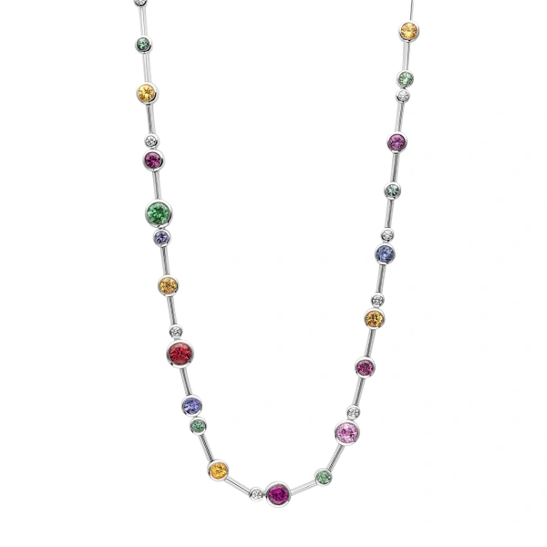 Boodles Raindance Rainbow White Gold Necklace | Fine Necklaces | Coveti