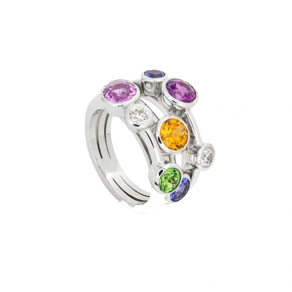 Boodles Raindance Rainbow White Gold Ring | Fine Rings | Coveti