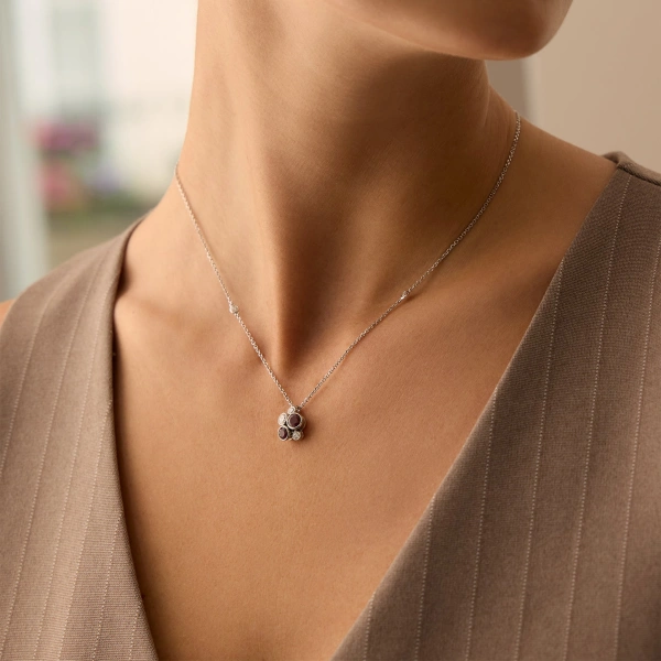 Boodles Raindance Ruby Platinum Cluster Pendant and Earrings Set | Fine Jewellery Sets | Coveti