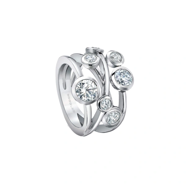 Raindance Seven Diamond Platinum Ring