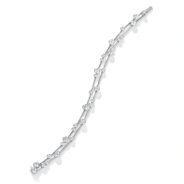Boodles Raindance Two-Row Diamond Bracelet | Fine Bracelets | Coveti