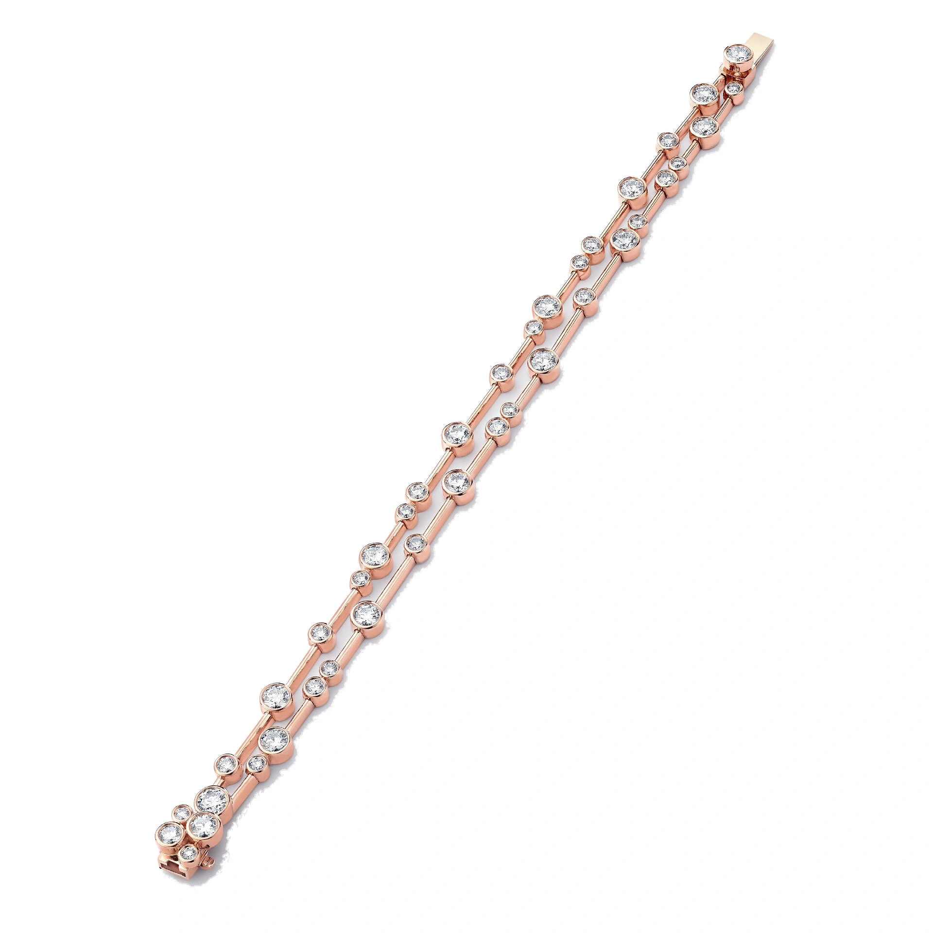 Boodles Raindance Two-Row Rose Gold Diamond Bracelet Boodles Raindance Two-Row Rose Gold Diamond Bracelet | Fine Bracelets | Coveti
