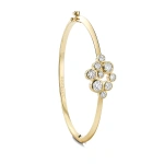 Boodles Raindance Yellow Gold Diamond Cluster Bangle | Fine Bracelets | Coveti