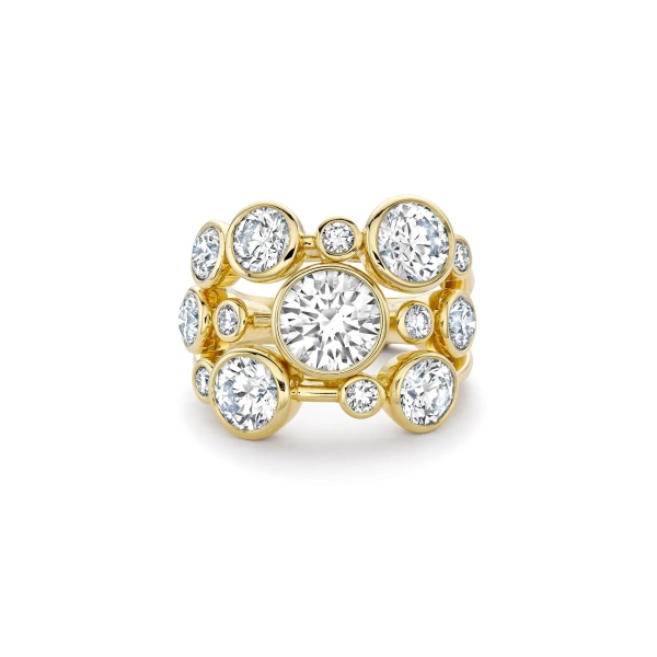 Boodles Raindance Yellow Gold Diamond Mega Ring | Fine Rings | Coveti