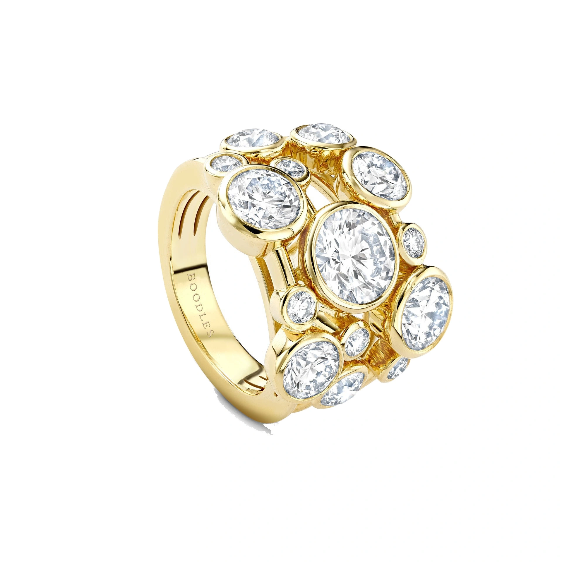 Boodles Raindance Yellow Gold Diamond Mega Ring Boodles Raindance Yellow Gold Diamond Mega Ring | Fine Rings | Coveti