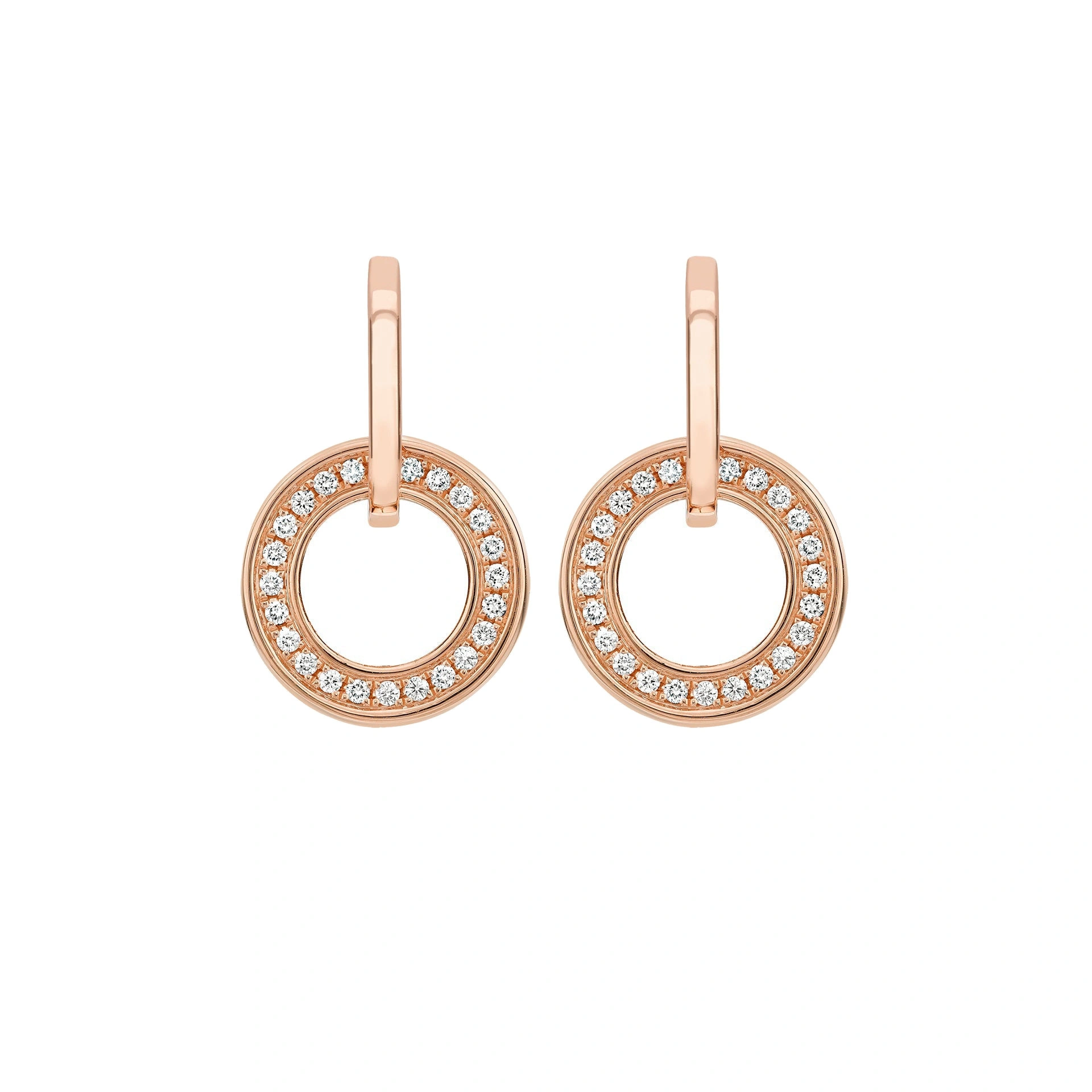Boodles Roulette Classic Rose Gold Diamond Earrings Boodles Roulette Classic Rose Gold Diamond Earrings | Fine Earrings | Coveti