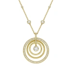 Boodles Roulette Diamond Yellow Gold Pendant Necklace | Fine Necklaces | Coveti