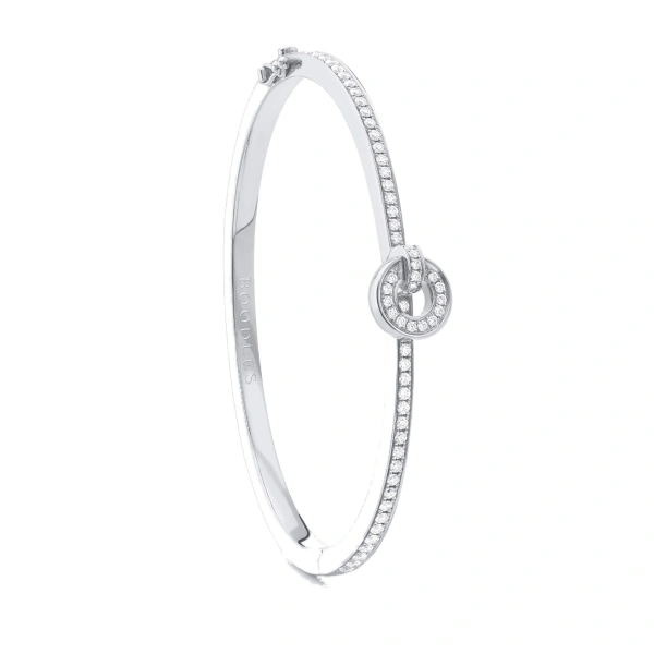 Boodles Roulette Flip White Gold Diamond Bangle | Fine Bracelets | Coveti
