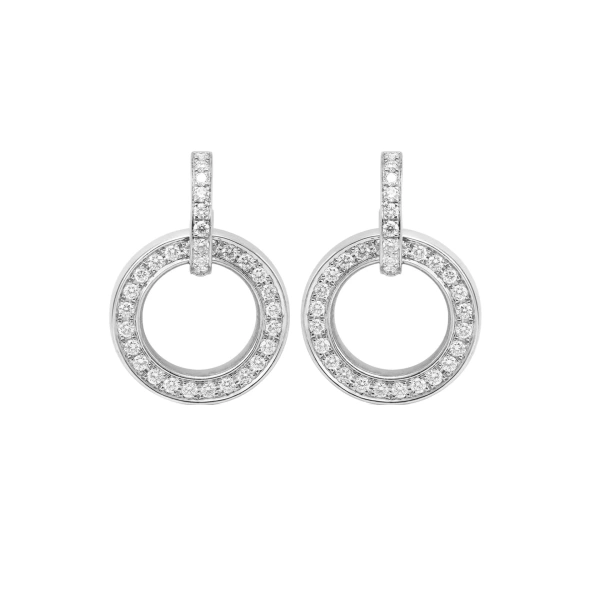 Boodles Roulette Large White Gold Diamond Earrings | Fine Earrings | Coveti