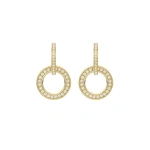 Boodles Roulette Large Yellow Gold Diamond Earrings | Fine Earrings | Coveti