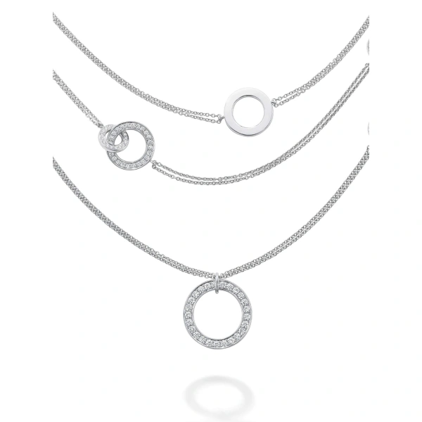 Boodles Roulette Long White Gold Diamond Necklace | Fine Necklaces | Coveti