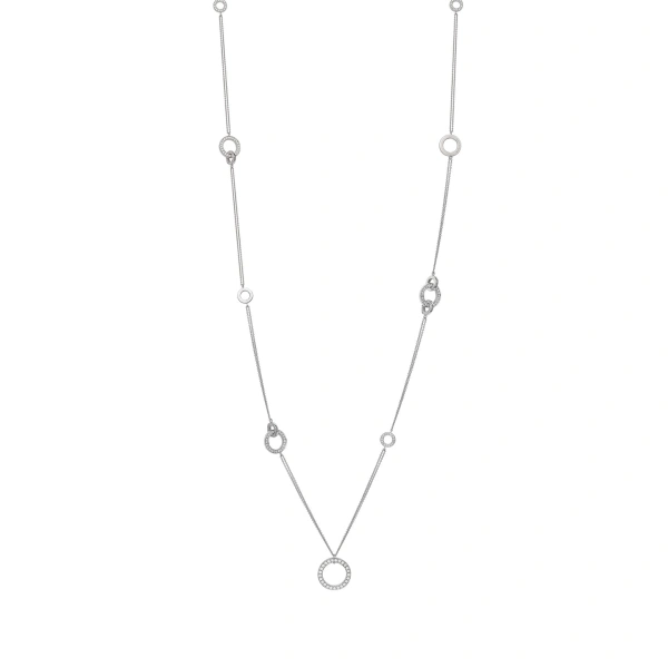Boodles Roulette Long White Gold Diamond Necklace | Fine Necklaces | Coveti