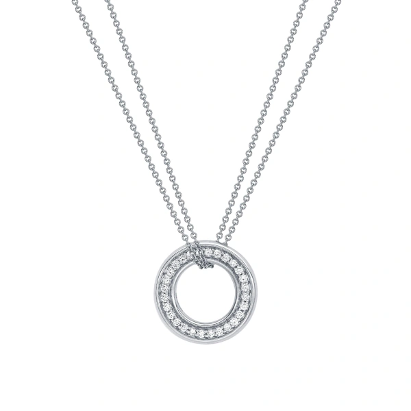 Boodles Roulette Medium White Gold Diamond Pendant | Fine Necklaces | Coveti