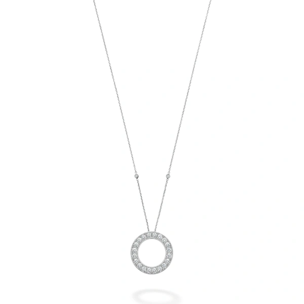 Boodles Roulette Mega Platinum Diamond Pendant | Fine Necklaces | Coveti