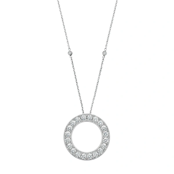 Boodles Roulette Mega Platinum Diamond Pendant | Fine Necklaces | Coveti