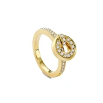 Boodles Roulette Pavé Diamond Band Yellow Gold Flip Ring | Fine Rings | Coveti