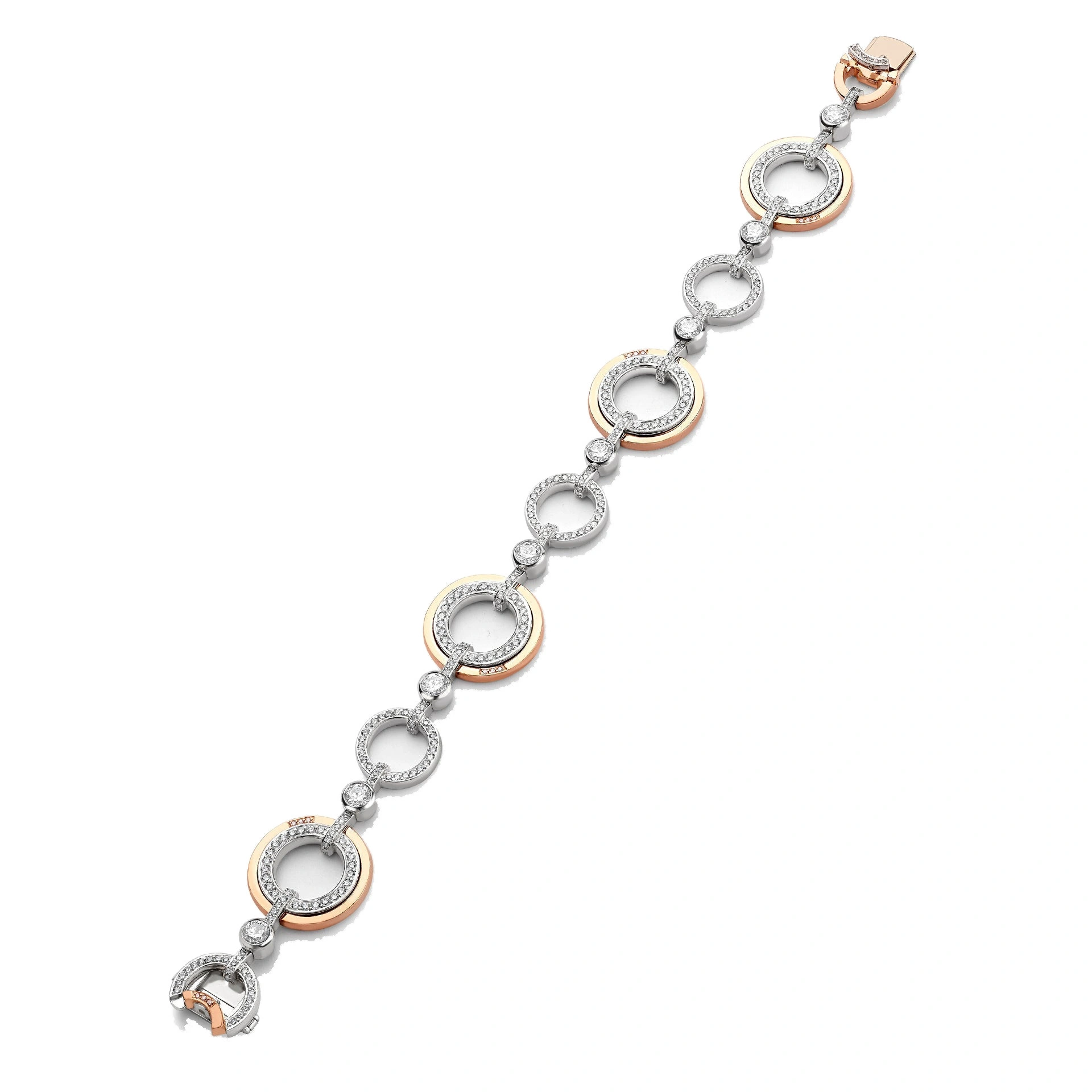 Boodles Roulette Pink Diamond Rose Gold and Platinum Bracelet Boodles Roulette Pink Diamond Rose Gold and Platinum Bracelet | Fine Bracelets | Coveti